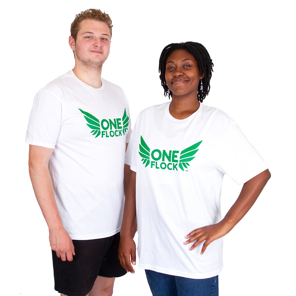 One Flock, McKenzie SewOn, White, Crew Neck, Men, Unisex, Football, One Flock, T-Shirt, 965612